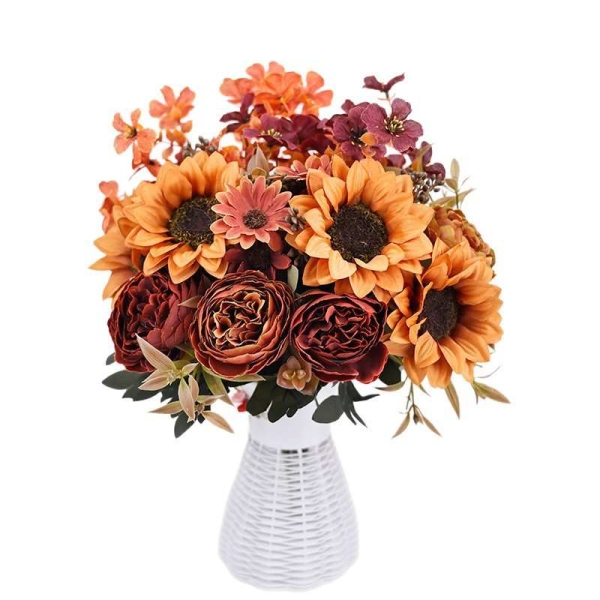 Artificial sunflower, chrysanthemum, and peony all-in-one