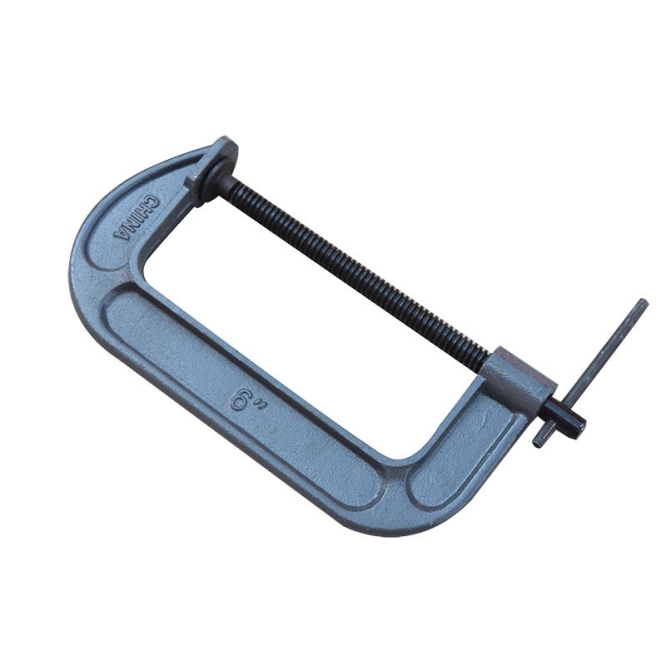 Malleable iron G-clamp woodworking clamp