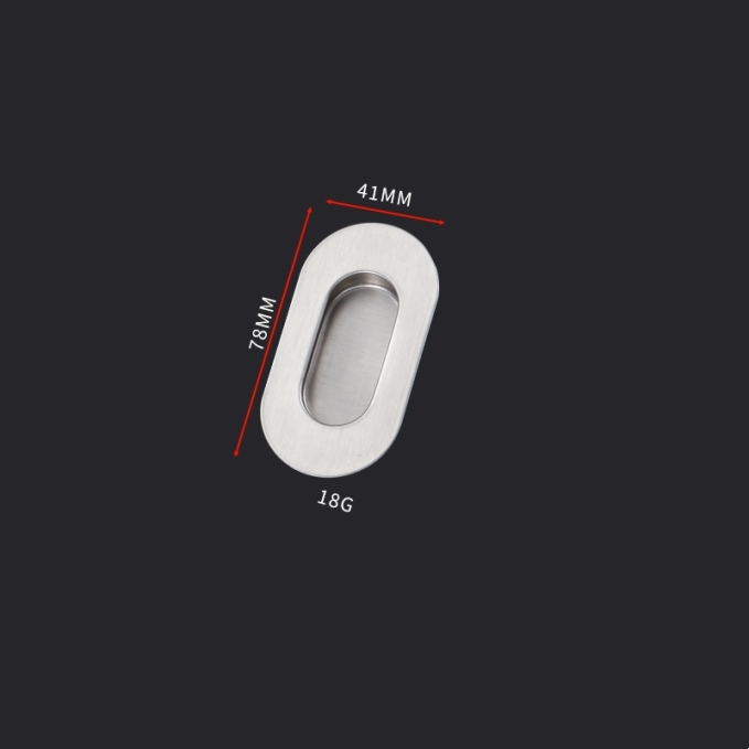 Stainless steel recessed door handle