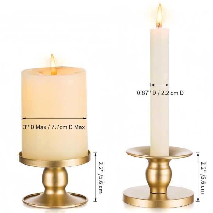 Golden candle holder