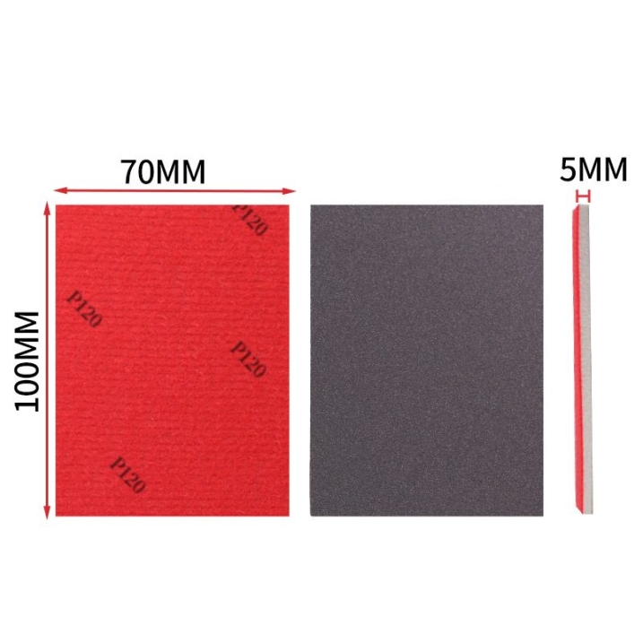 Fleece-backed sponge sandpaper