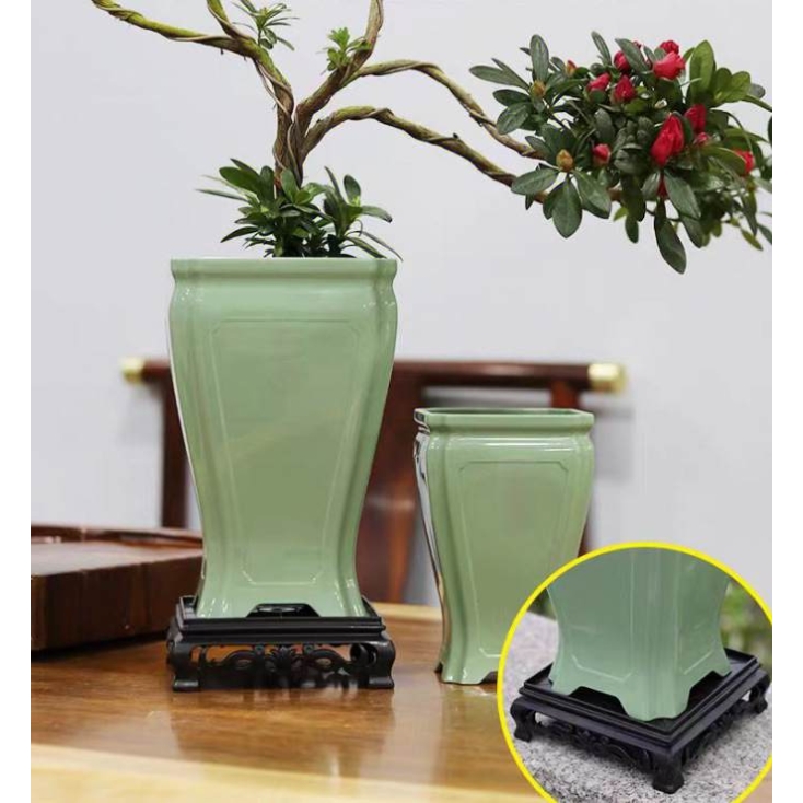 Wholesale plastic flower pots with bases