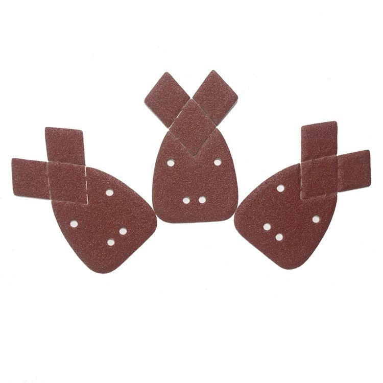 170*95mm Rabbit Ear Shaped Flocked Red Sandpaper with holes