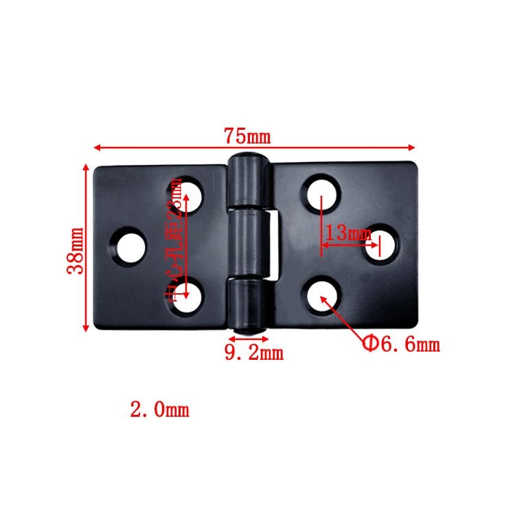 1.5-inch iron black hinge
