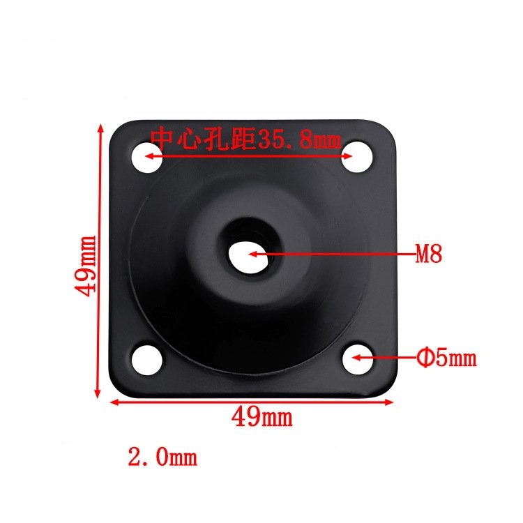 Furniture wooden legs connecting iron plates