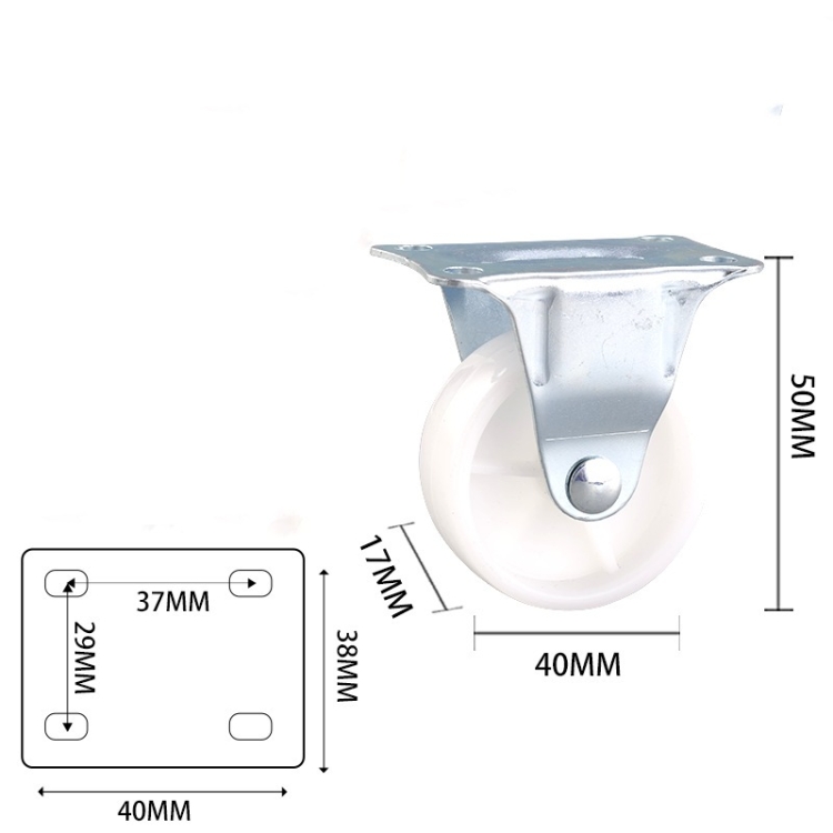 1.5-inch, 2-inch, 2.5-inch and 3-inch Black PP Furniture wheels