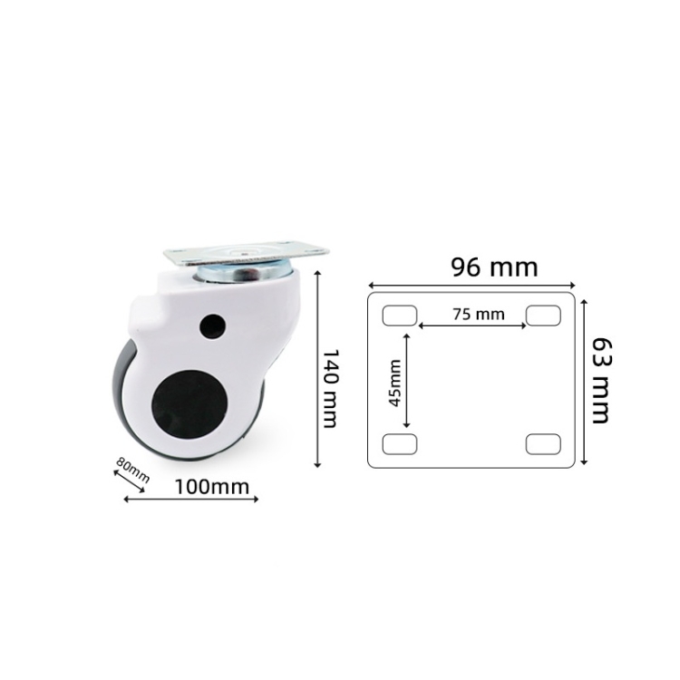 3-inch, 4-inch, and 5-inch nursing bed casters