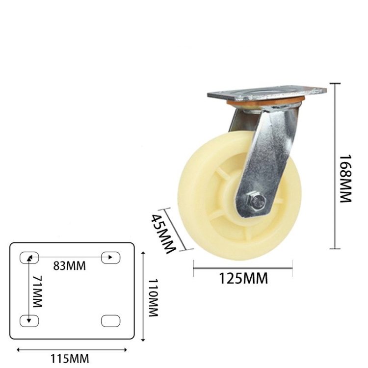 4-inch, 5-inch, 6-inch, 8-inch heavy-duty nylon casters
