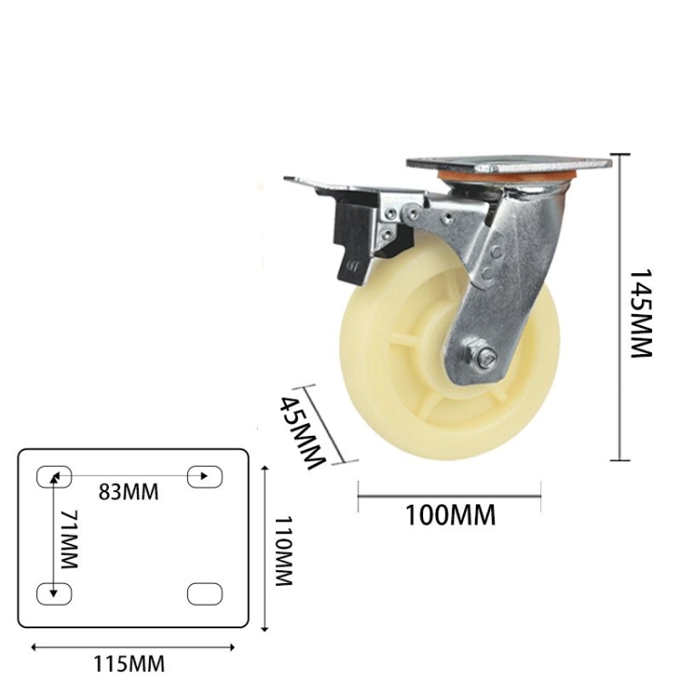 4-inch, 5-inch, 6-inch, 8-inch heavy-duty nylon casters