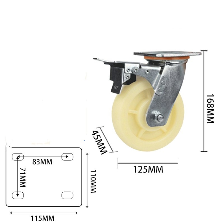 4-inch, 5-inch, 6-inch, 8-inch heavy-duty nylon casters