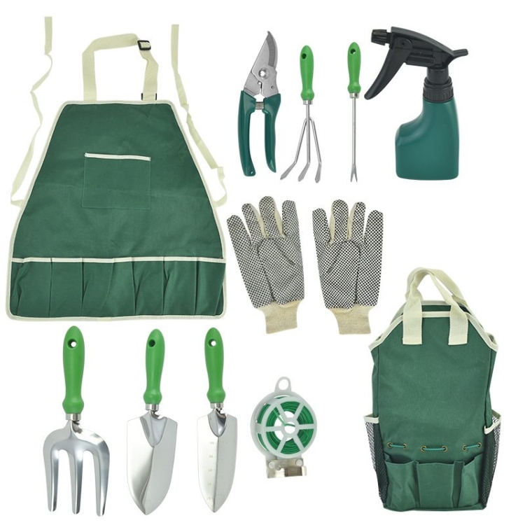 A Eleven-piece gardening tool set