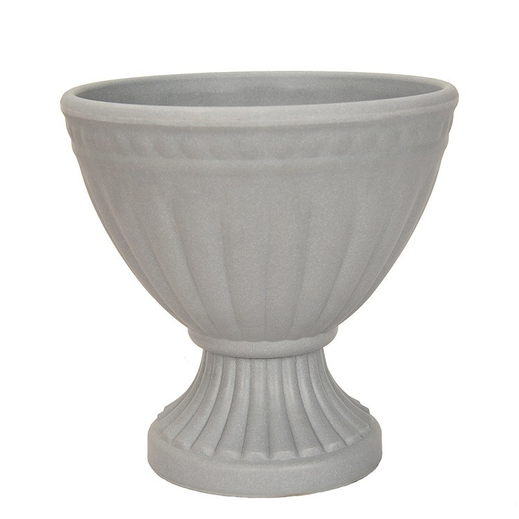 Trophy-shaped imitation porcelain flower pot