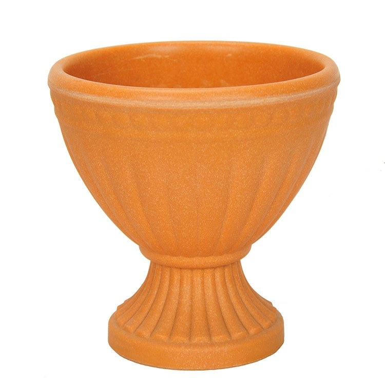 Trophy-shaped imitation porcelain flower pot