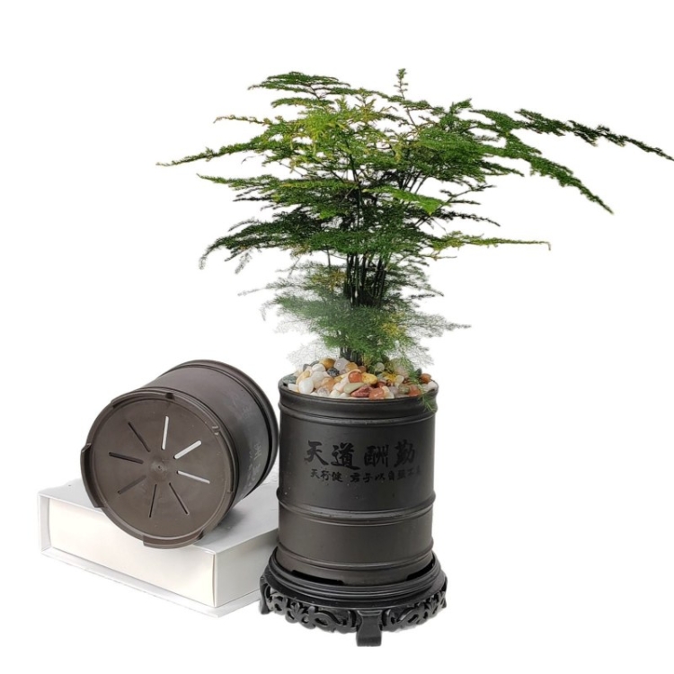 Imitation purple clay ceramic composite flower pot