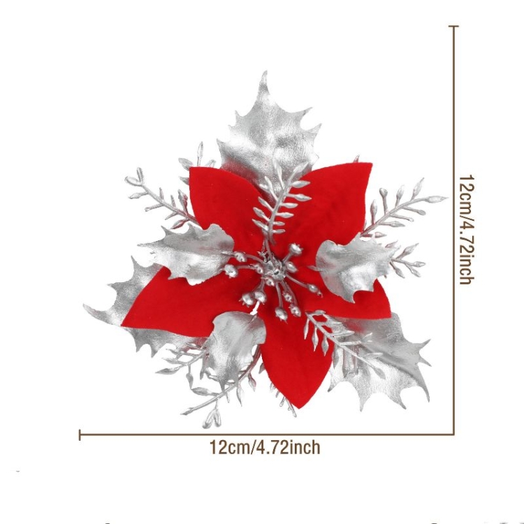 Artificial flower heads for hanging on Christmas trees