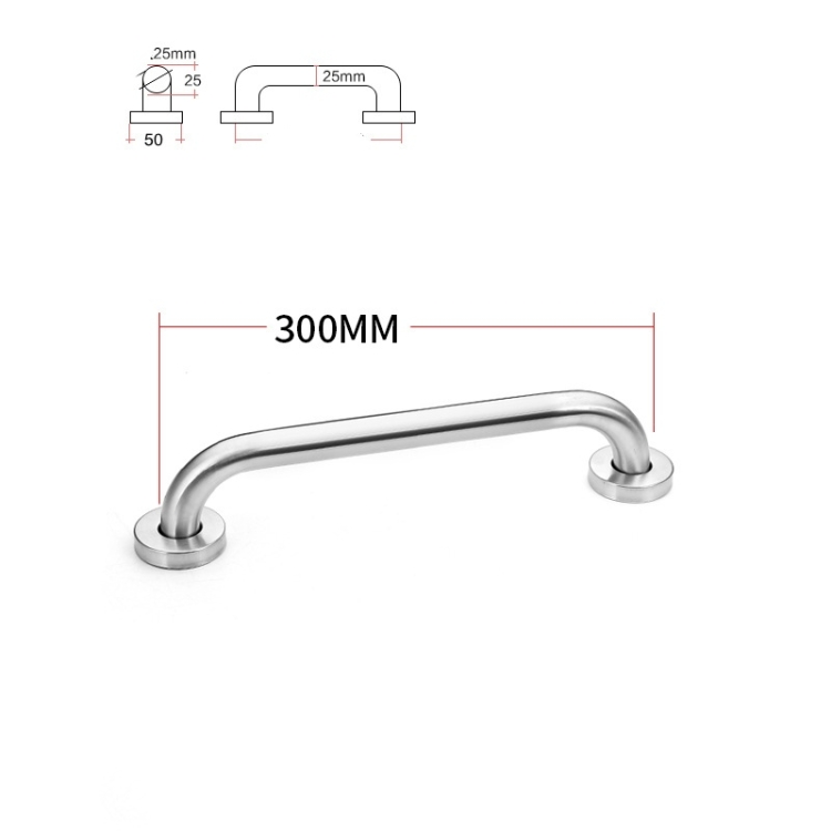 Dia25mm 201 stainless steel 300-600mm bathroom grab bars