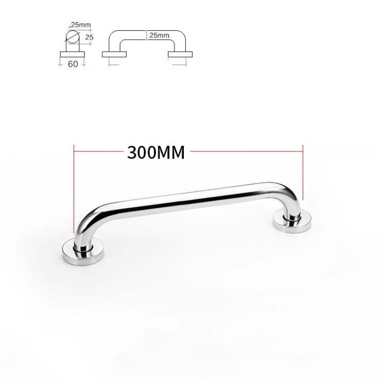 Dia25mm 201 stainless steel 300-600mm bathroom grab bars wholesale