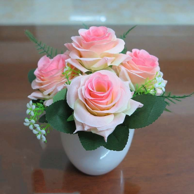 Artificial potted rose