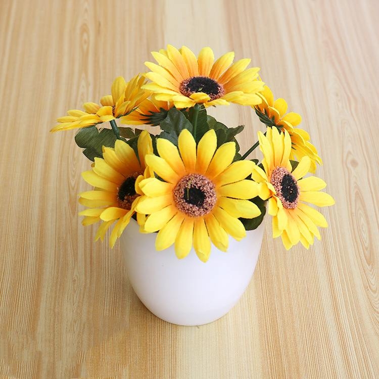 Artificial Sunflower Potted Plant