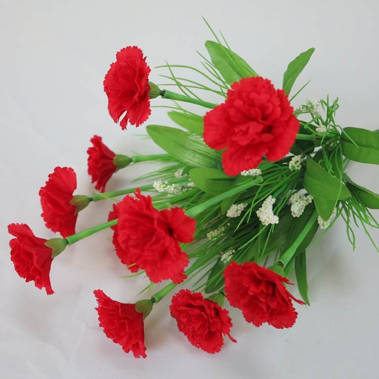 Artificial carnation bouquet