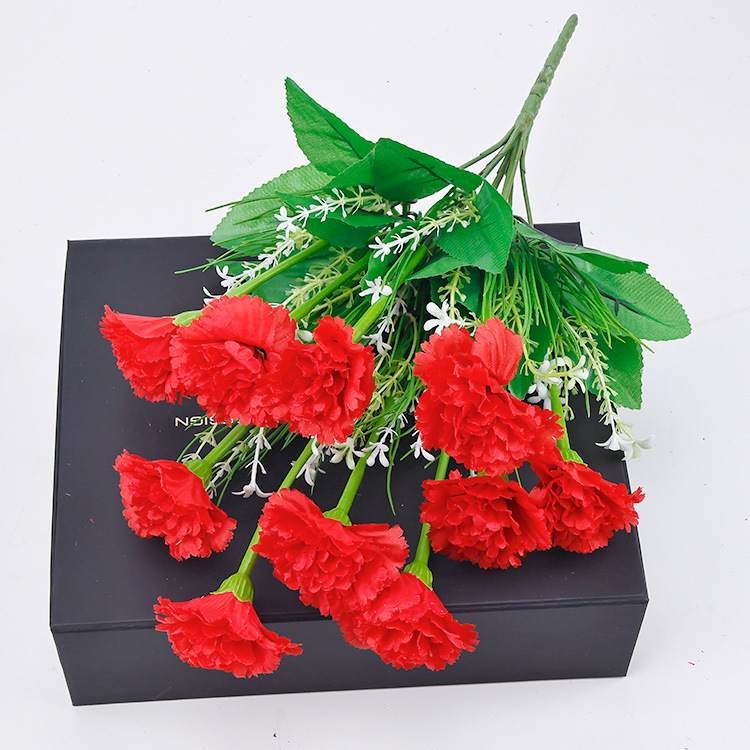Artificial carnation bouquet