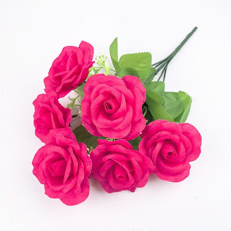 Artificial roses with 6 flowers