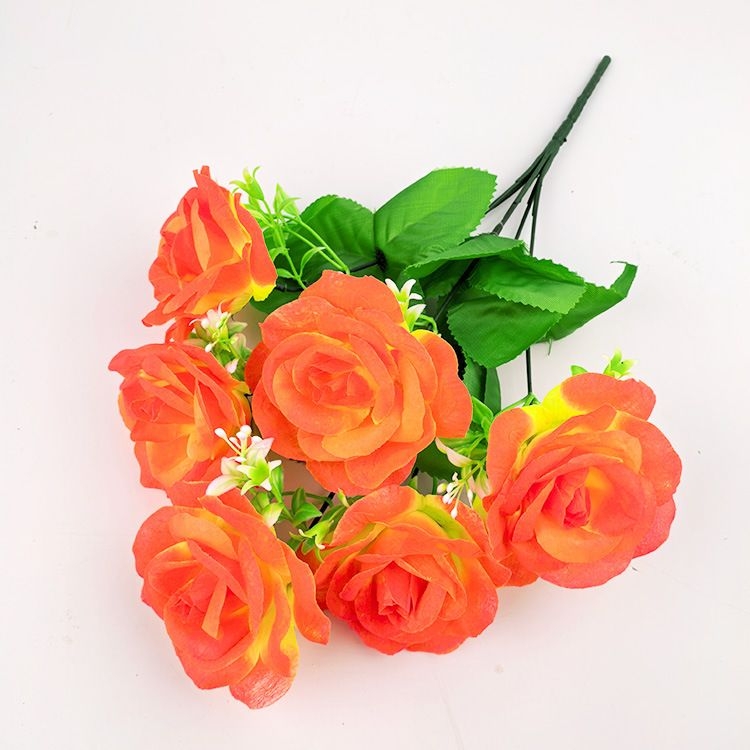 Artificial roses with 6 flowers