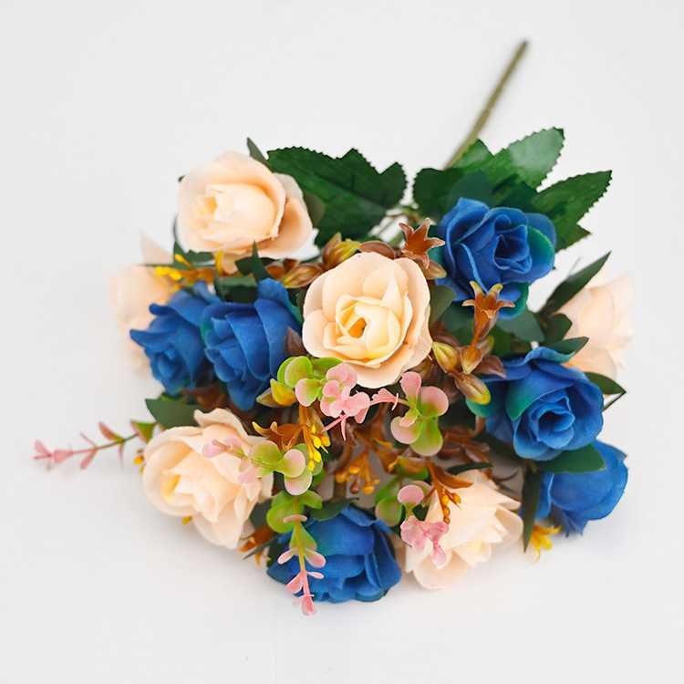 Artificial rose with twelve blooms