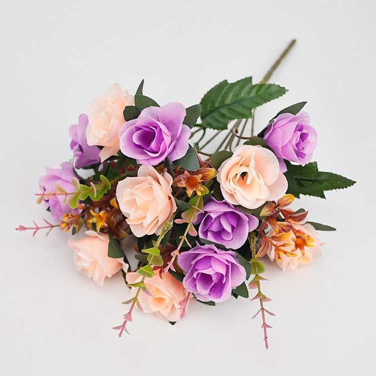 Artificial rose with twelve blooms