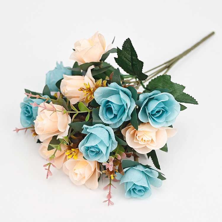 Artificial rose with twelve blooms