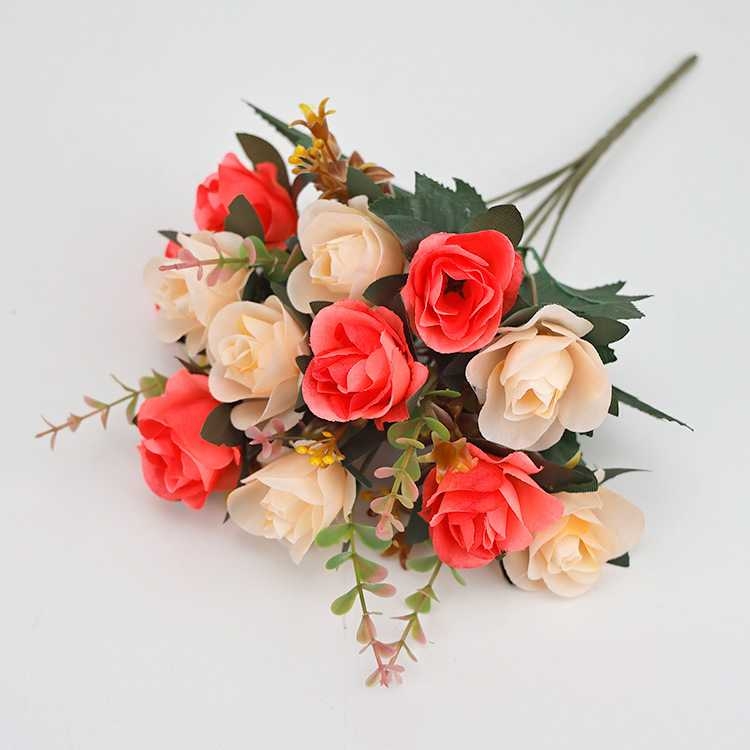 Artificial rose with twelve blooms