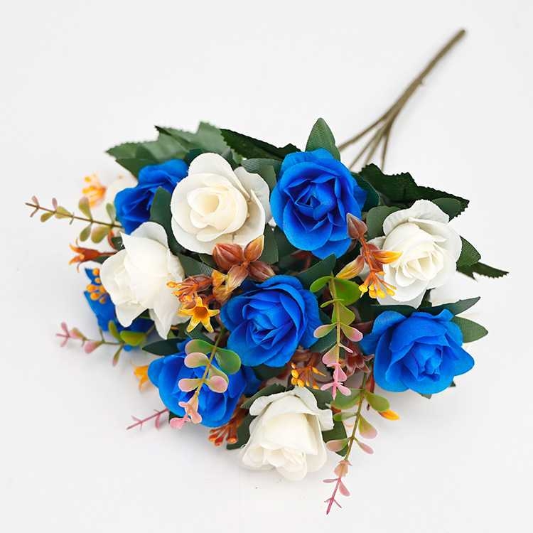 Artificial rose with twelve blooms