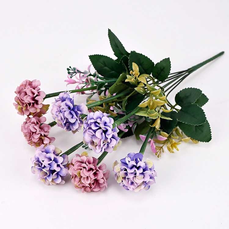 Artificial hydrangea with seven flowers