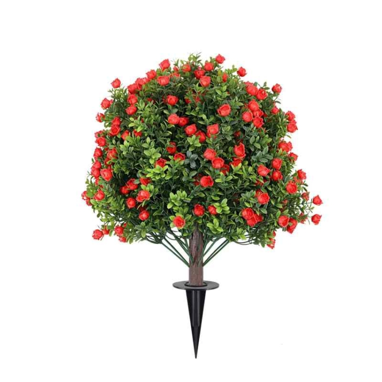 60cm Artificial roses planted in the ground