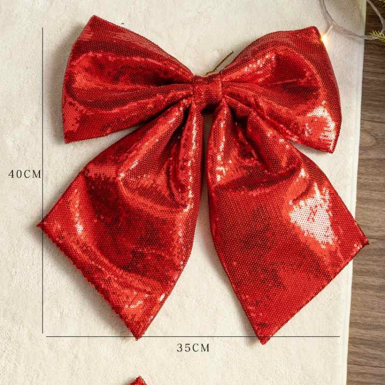 Christmas bows of various colors