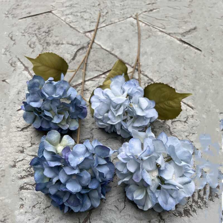 Silk hydrangea with two flowers
