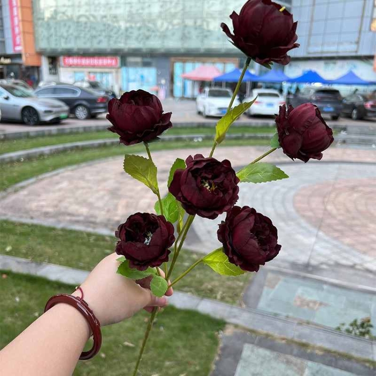 Artificial peony with 6 flowers