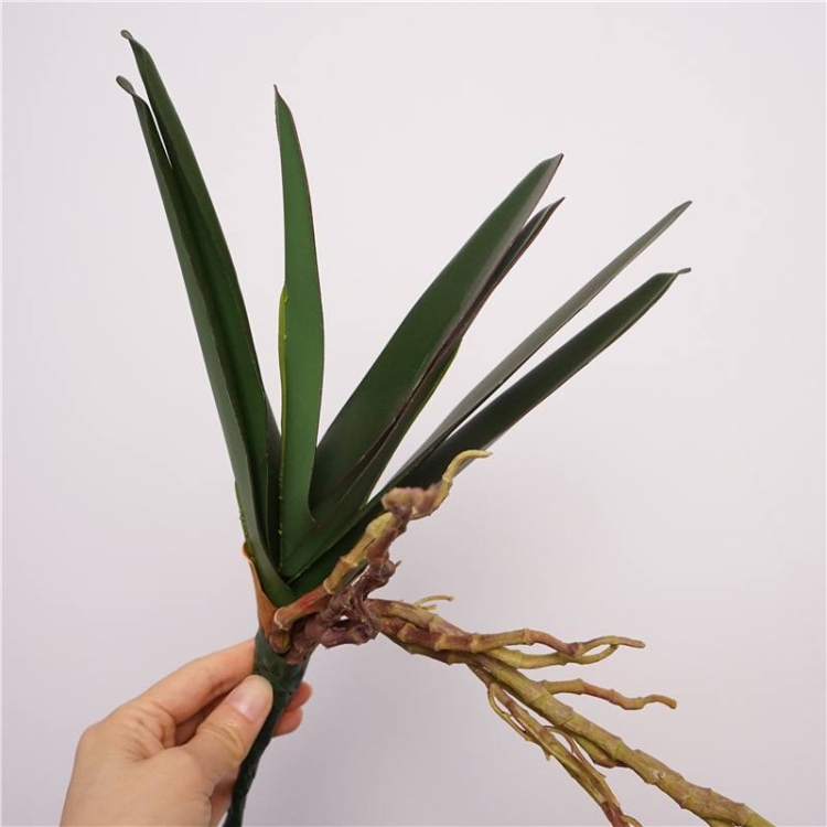 Seven artificial Vanda orchid leaves