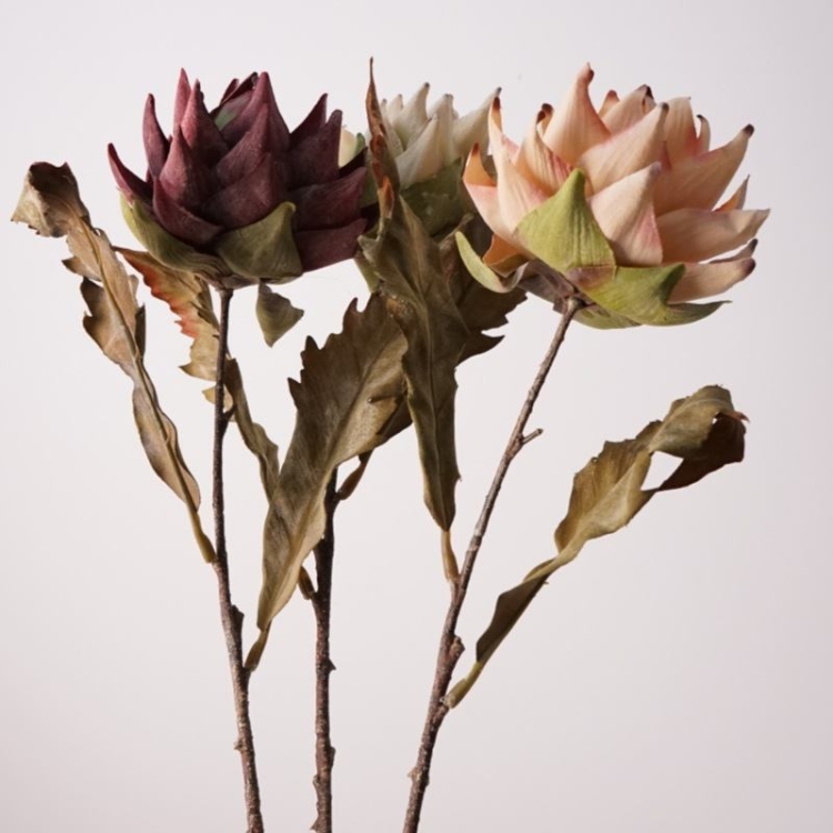Artificial Burgundy Protea