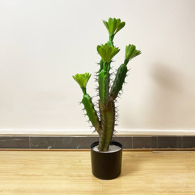 Artificial Leafy Euphorbia Cactus
