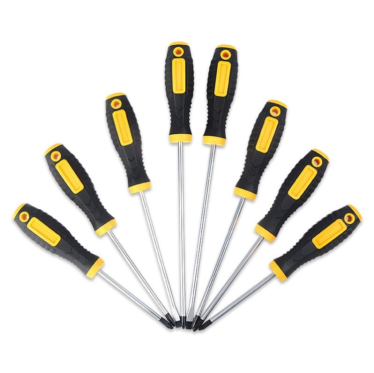 4-inch, 5-inch, 6-inch, and 8-inch flathead and Phillips Screwdrivers with rubber handles