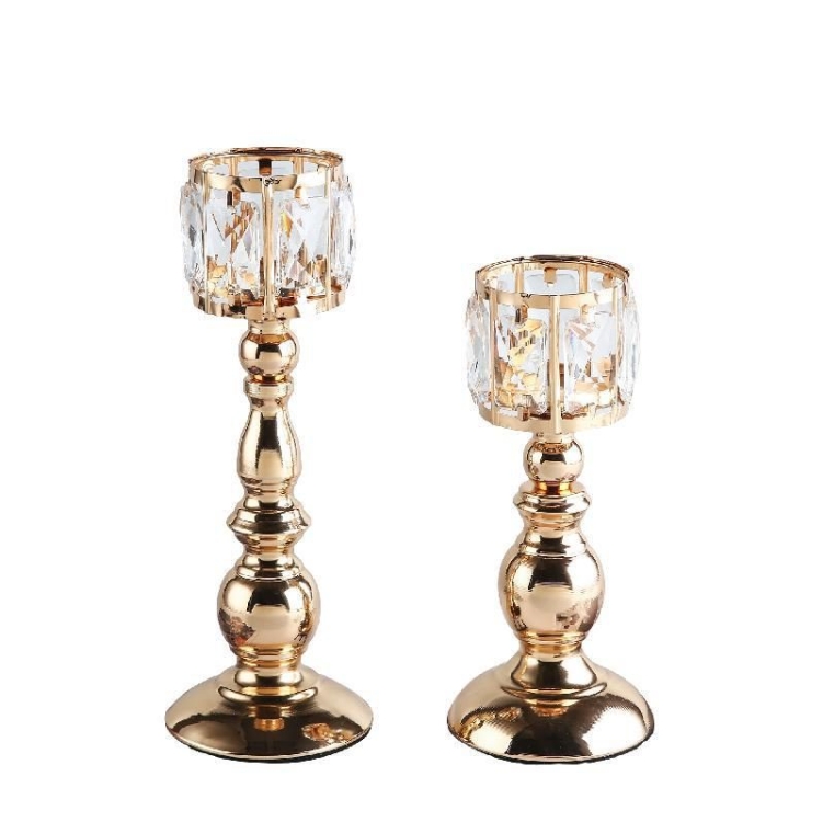 Factory Direct Sales Crystal metal candlestick