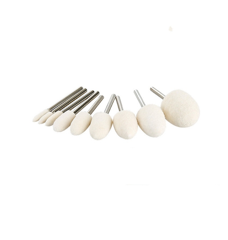 Wool-handled Bullet-shaped grinding head