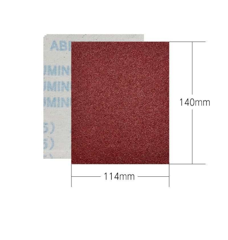 114*140MM rectangular flocked sandpaper sheet