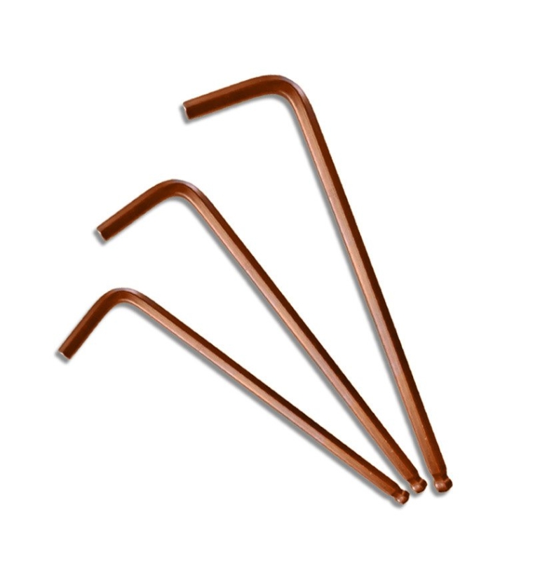 Bronze-colored hex wrench