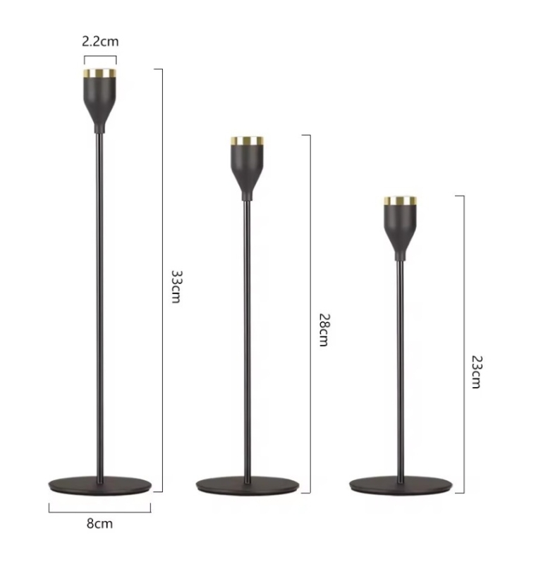 Wholesale electroplated metal candlesticks