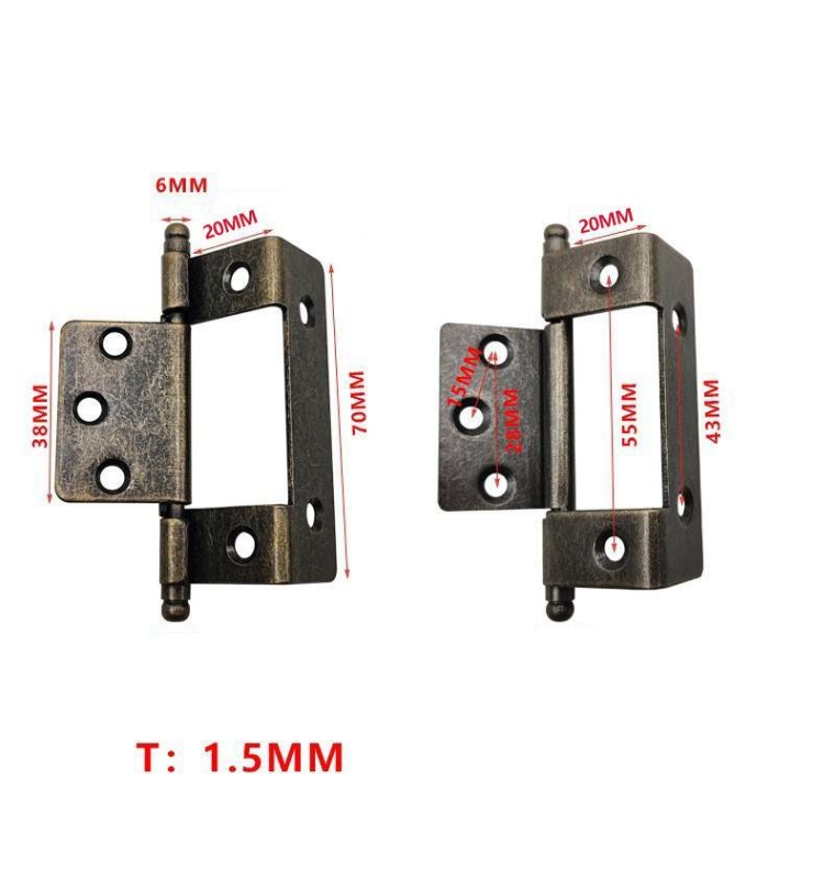 Iron three-fold hinge manufacturing