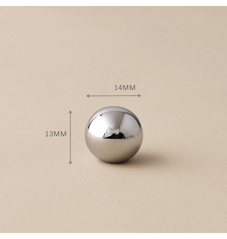 Brass Chrome Spherical Brass Doorknob