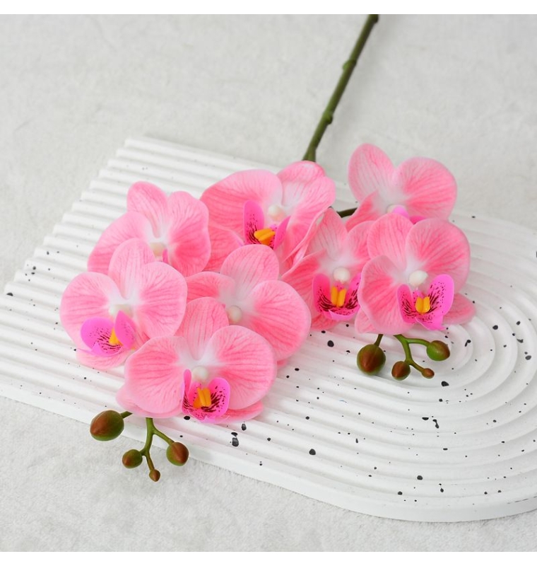 Artificial Phalaenopsis orchid with two branches