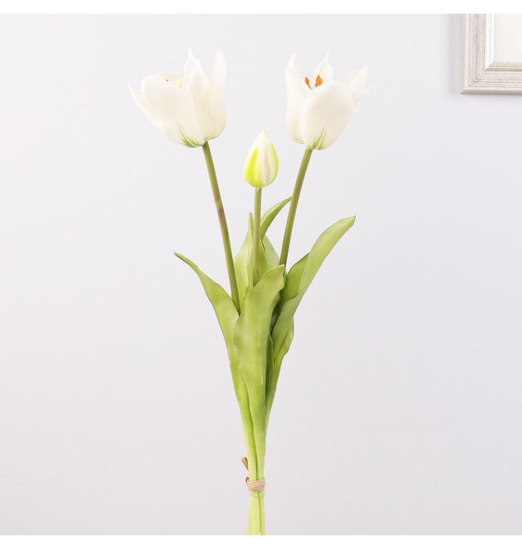 Soft plastic 3-head artificial tulip